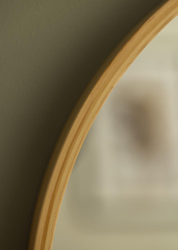 KAILA Miroir rond Deep - Oak diamètre 50 cm