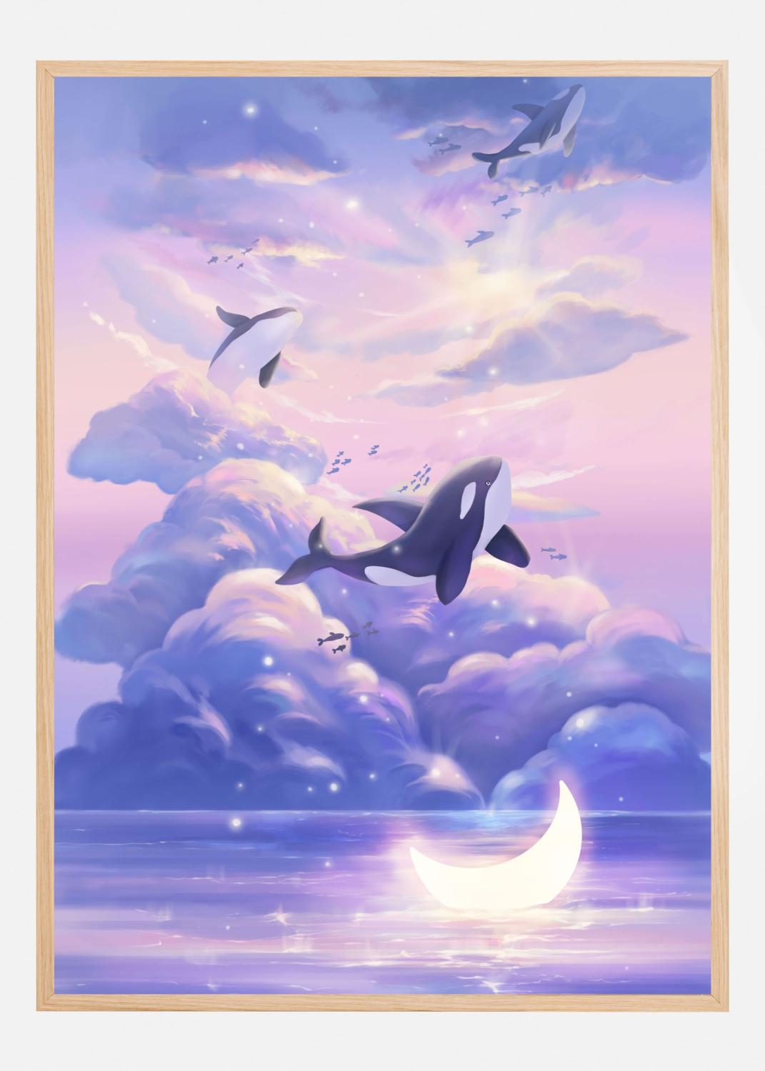Product Image for Fantasy Beautiful Whale Poster (21x29.7 cm (A4))