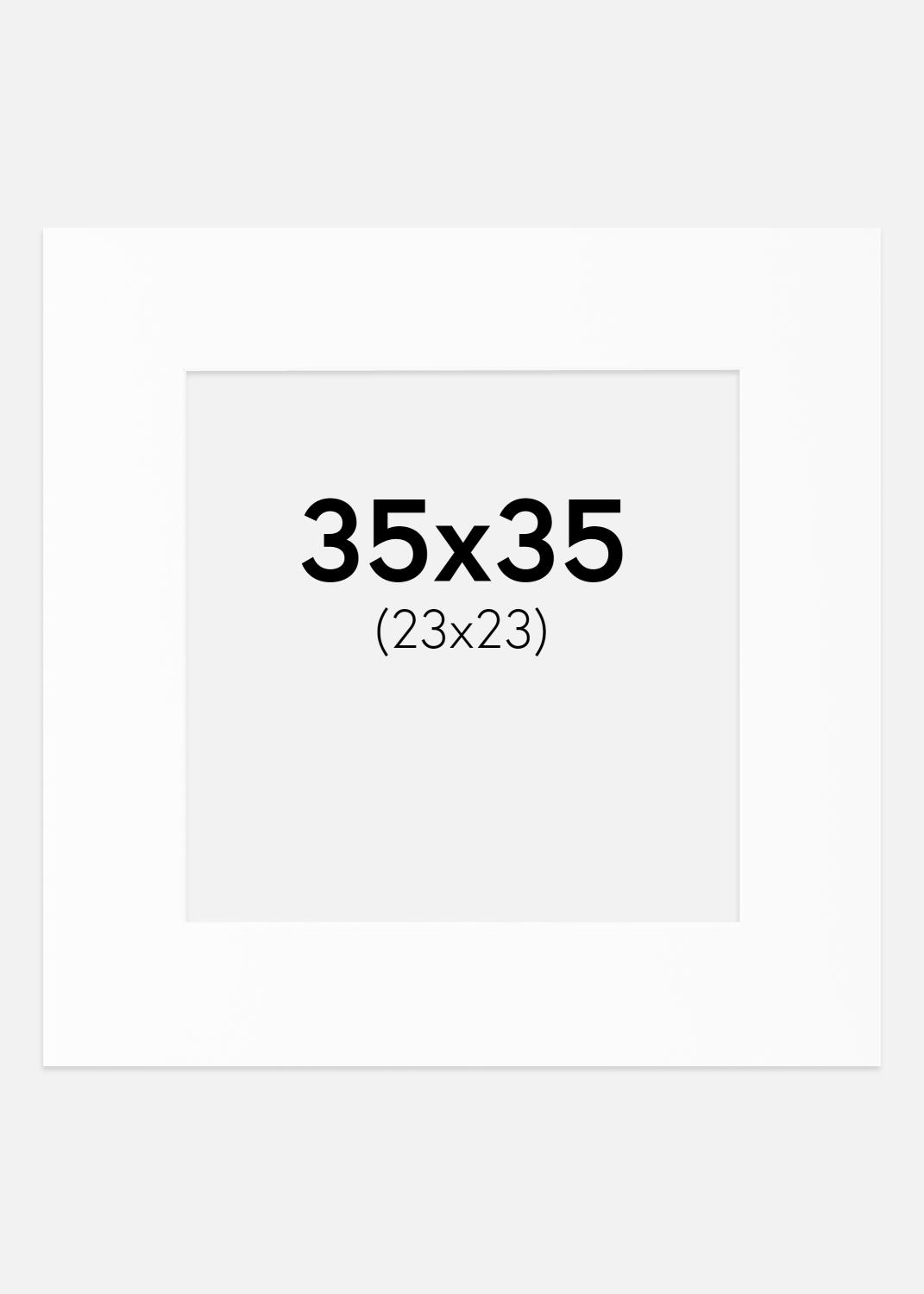 Product Image for Passe-partout Blanc Standard (noyau blanc) 35x35 cm (23x23)