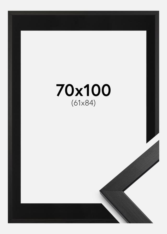 Cadre Stilren Noir 70x100 cm - Passe-partout Noir 62x85 cm