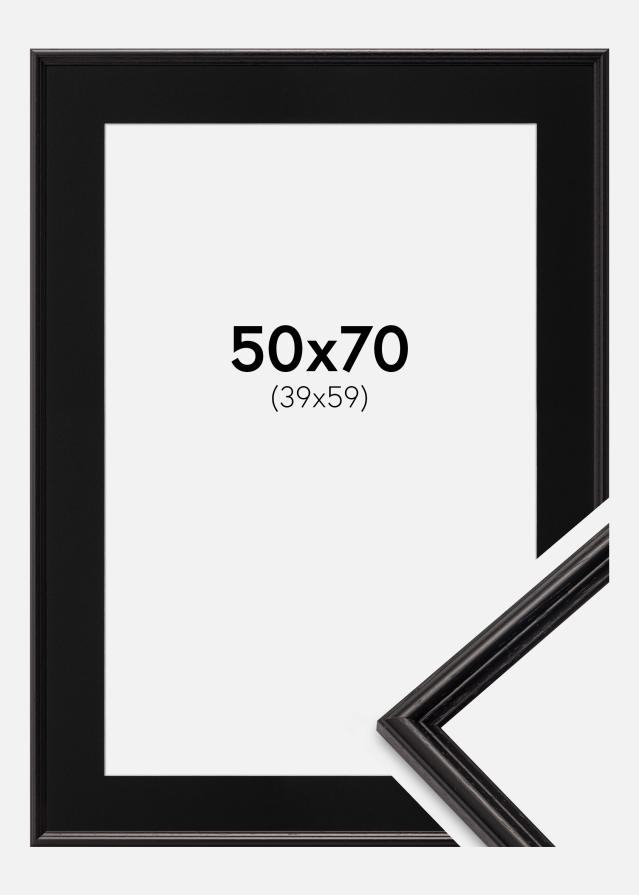 Cadre Horndal Noir 50x70 cm - Passe-partout Noir 40x60 cm