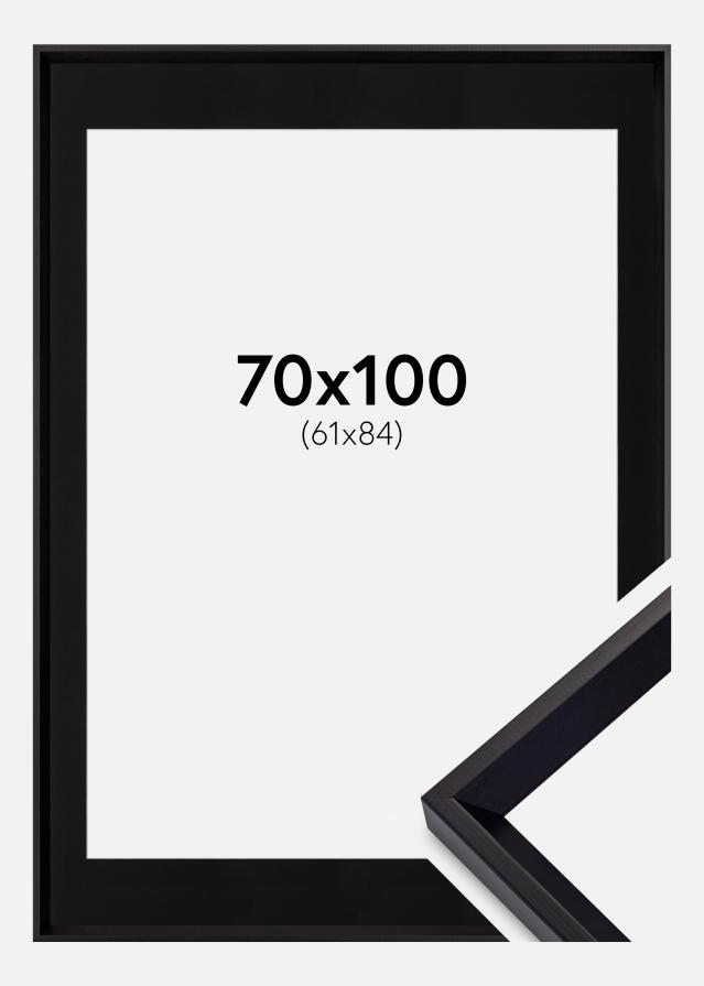 Cadre Globe Noir 70x100 cm - Passe-partout Noir 62x85 cm