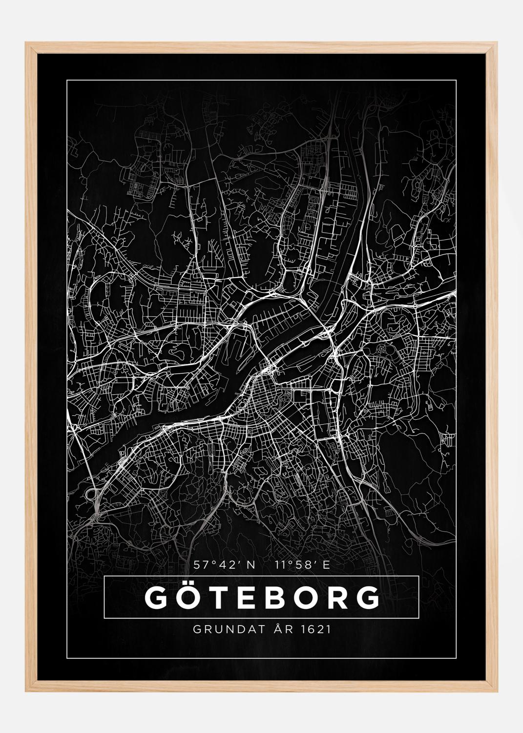 Product Image for Map - Göteborg - Black (21x29,7 cm (A4))