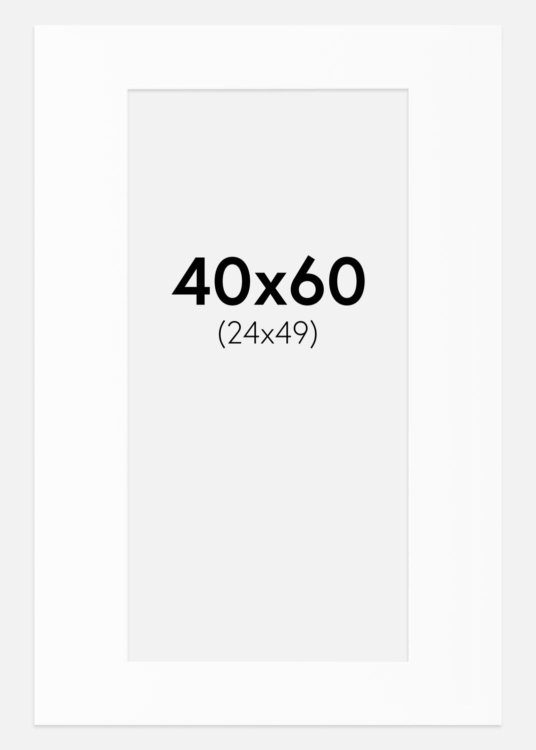 Product Image for Passe-partout Blanc Standard (noyau blanc) 40x60 cm (24x49)