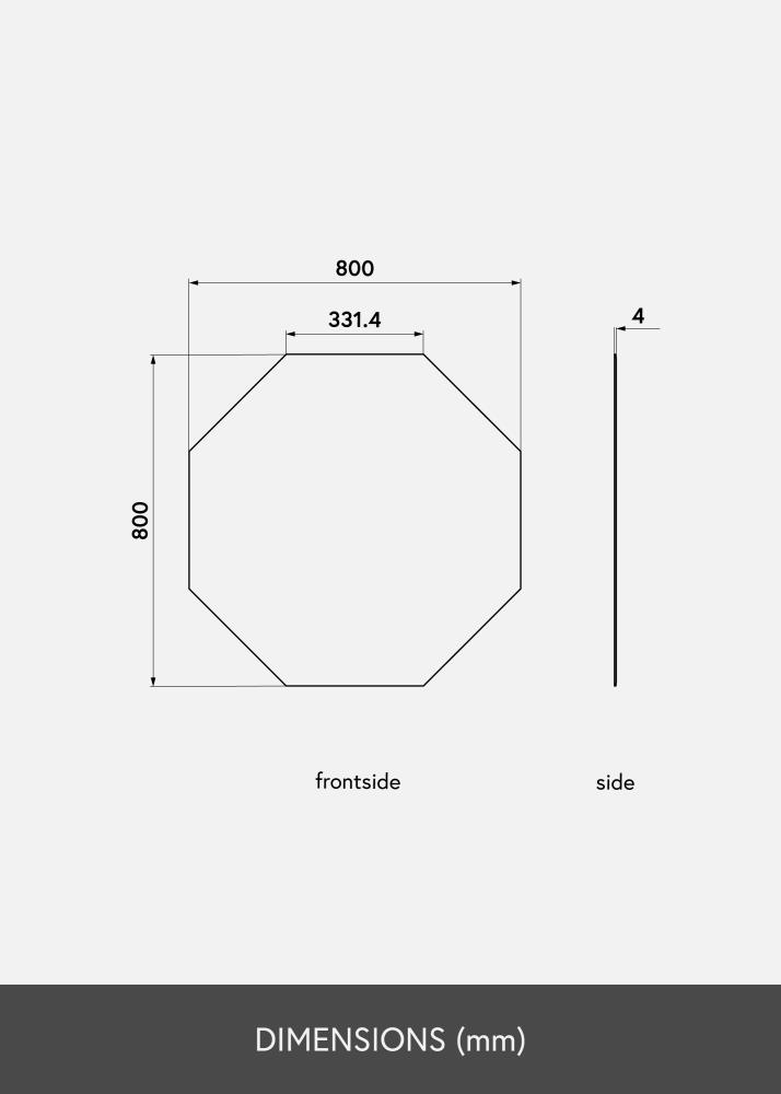 KAILA Miroir Octagon 80x80 cm