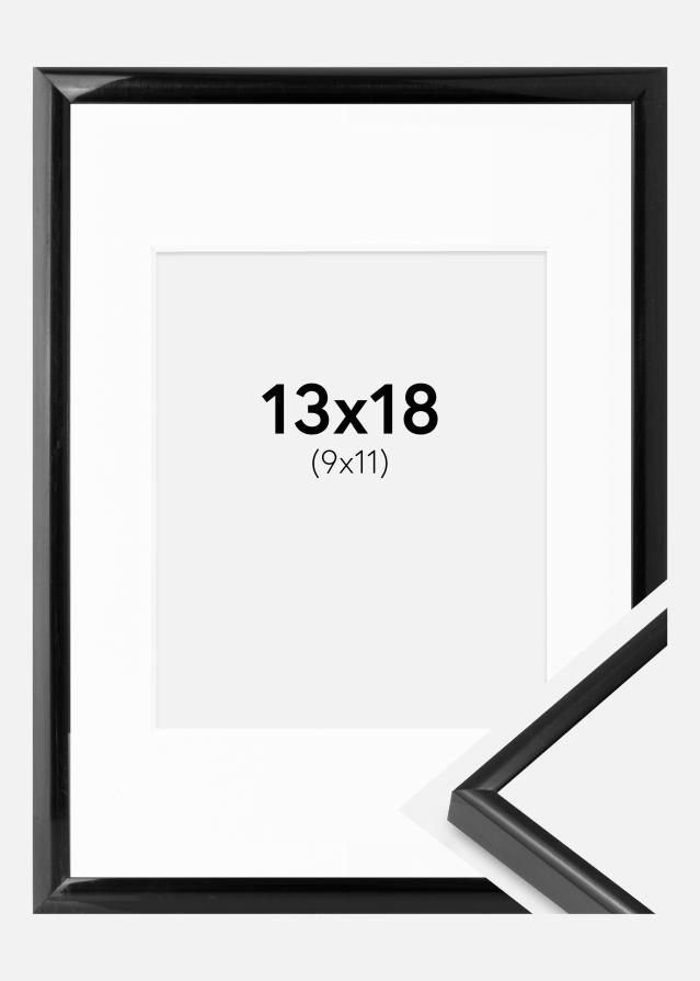 Cadre BGA Modern Style Noir 13x18 cm - Passe-partout Blanc 10x12 cm