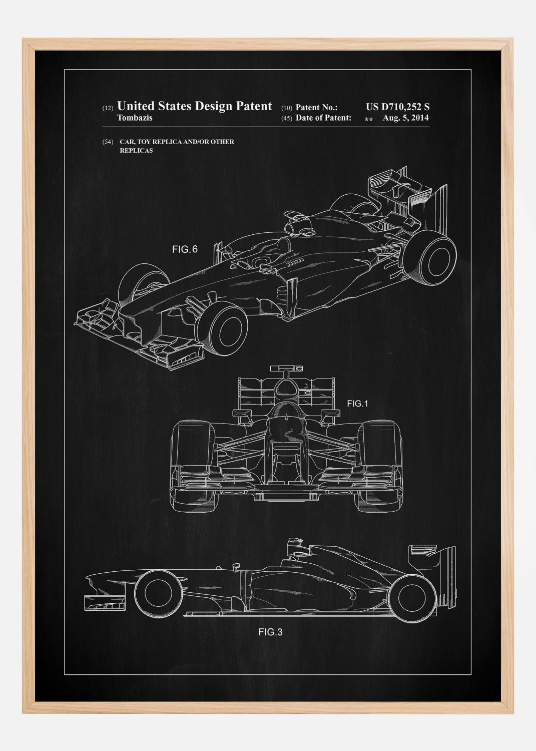 Product Image for Patent Print - Formula 1 Racing Car - Black Poster (21x29,7 cm (A4))