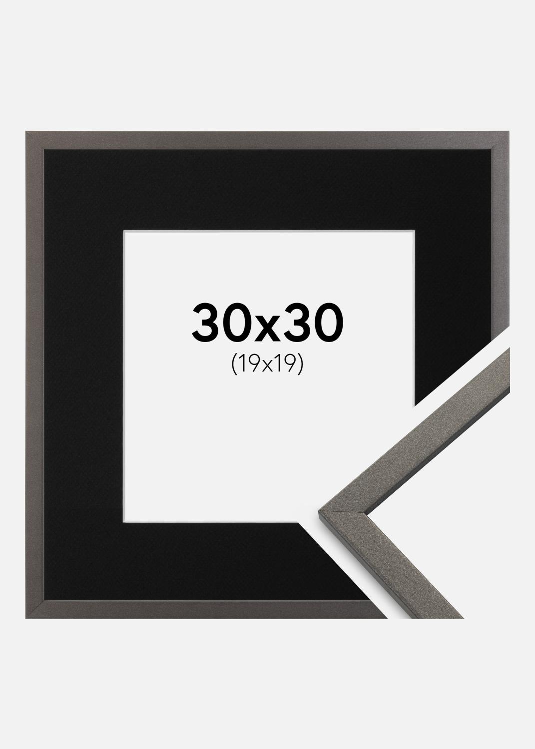 Product Image for Cadre Edsbyn Graphite 30x30 cm - Passe-partout Noir 20x20 cm