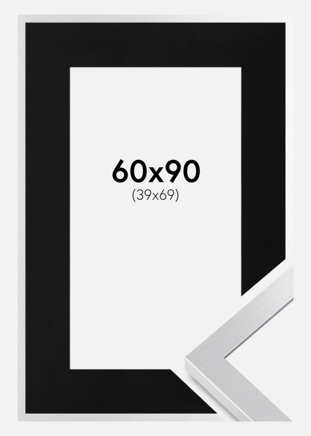 Cadre Selection Argent 60x90 cm - Passe-partout Noir 40x70 cm