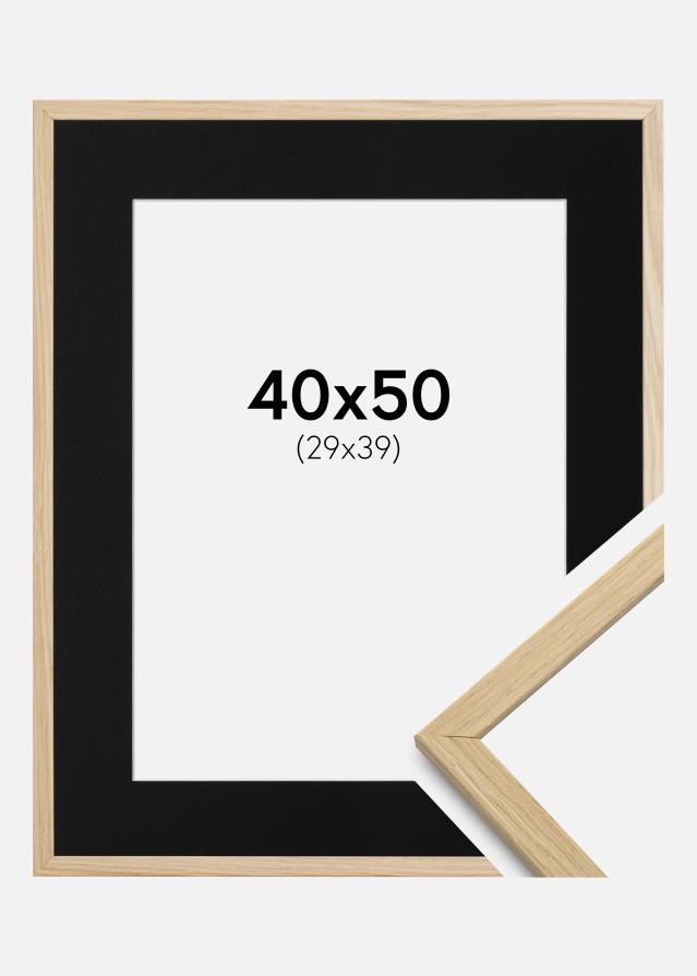 Cadre Edsbyn Chêne 40x50 cm - Passe-partout Noir 30x40 cm