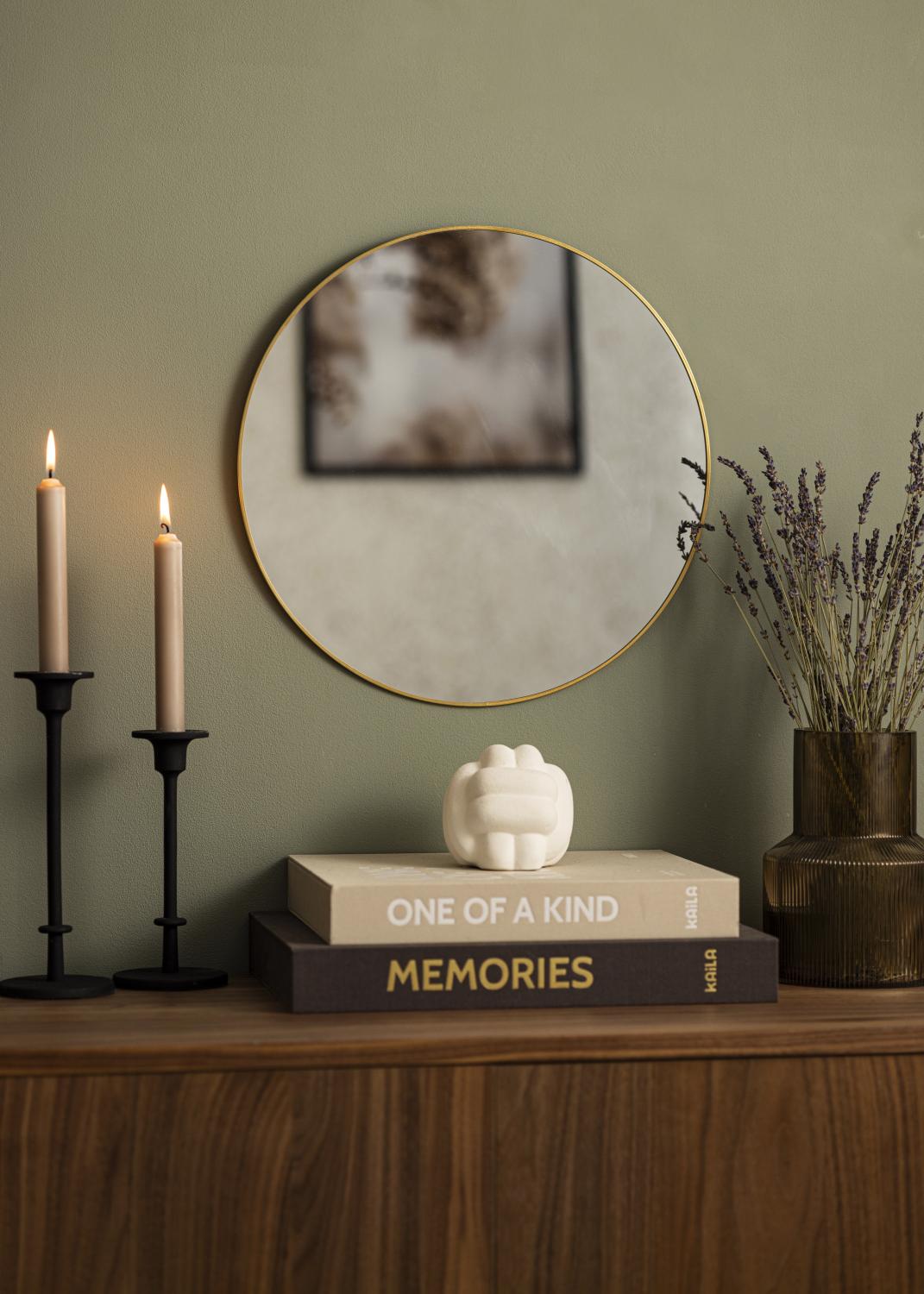 Product Image for KAILA Round Mirror - Thin Brass diamètre 40 cm