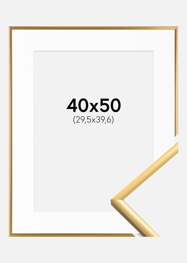 Cadre New Lifestyle Shiny Gold 40x50 cm - Passe-partout Blanc 12x16 pouces