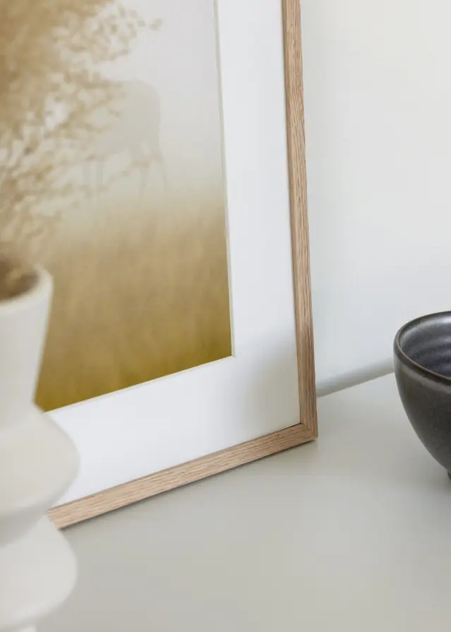 Cadre chêne étroit Acrylique 15x21 cm (A5)