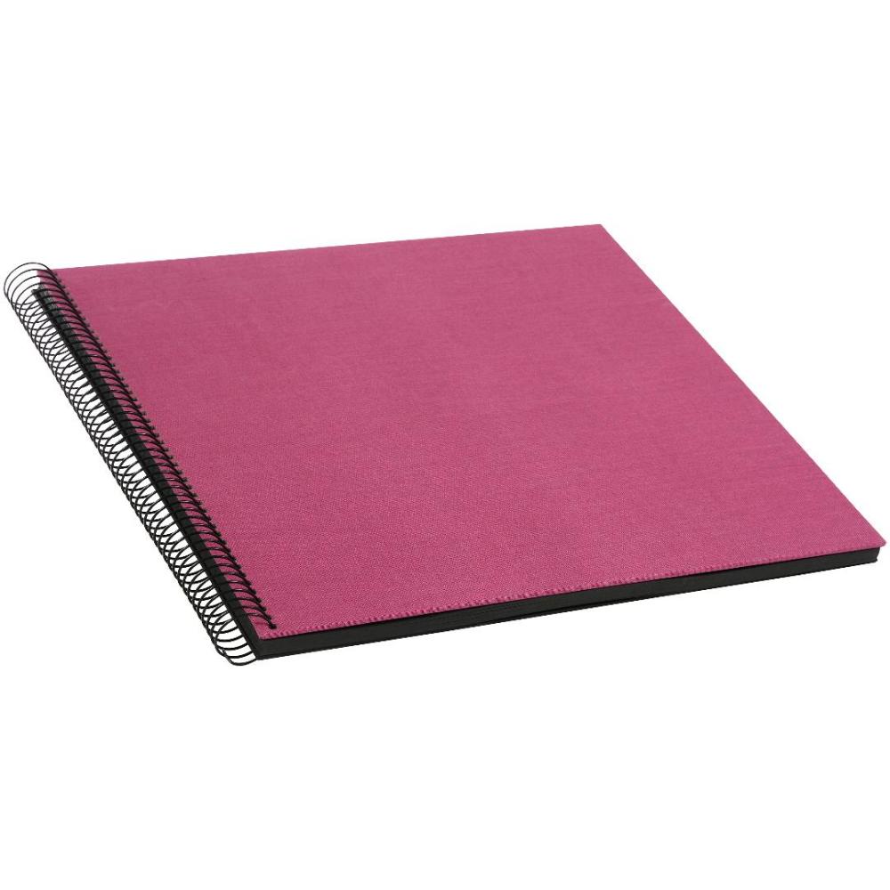 Bella Vista Album spirale Fuchsia - 35x30 cm (40 pages noires / 20 feuilles)