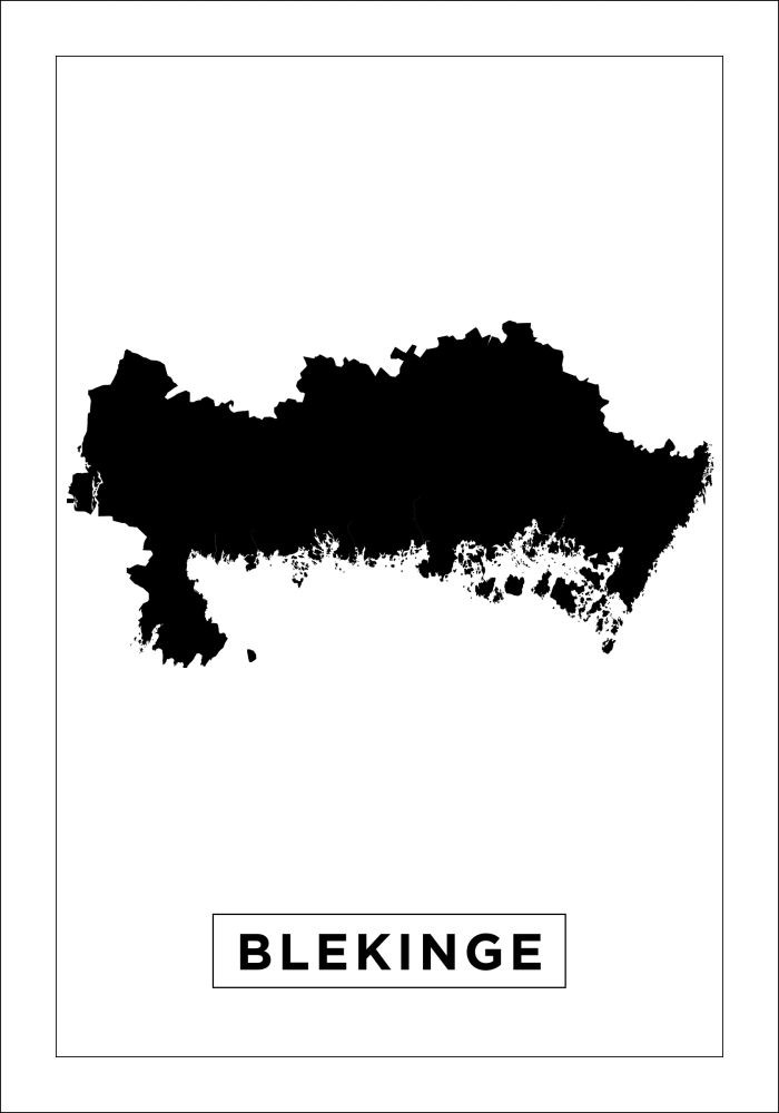 Map - Blekinge - White