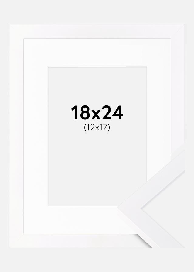 Cadre Selection Blanc 18x24 cm - Passe-partout Blanc 13x18 cm