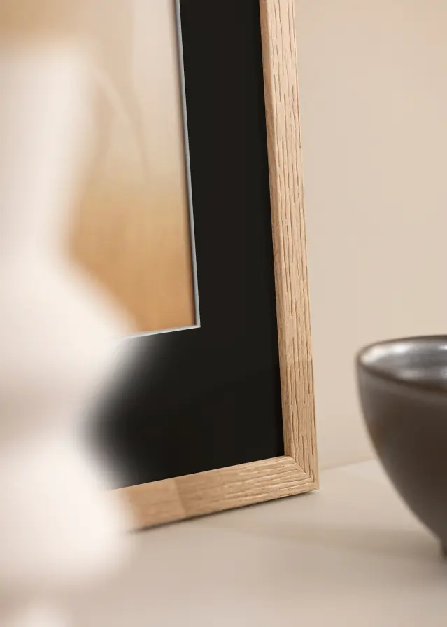 Cadre Stilren Chêne 45x60 cm - Passe-partout Noir 30x45 cm