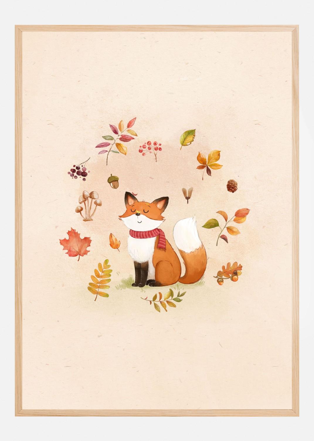 Product Image for Fox In Fall Foliage Poster (21x29.7 cm (A4))
