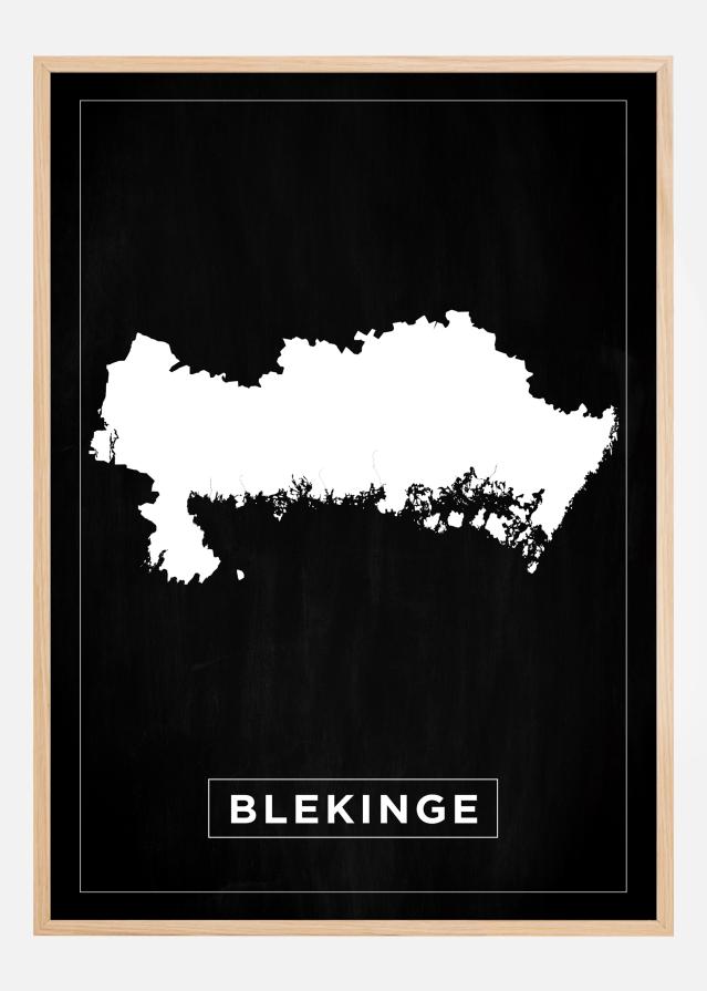 Map - Blekinge - Black