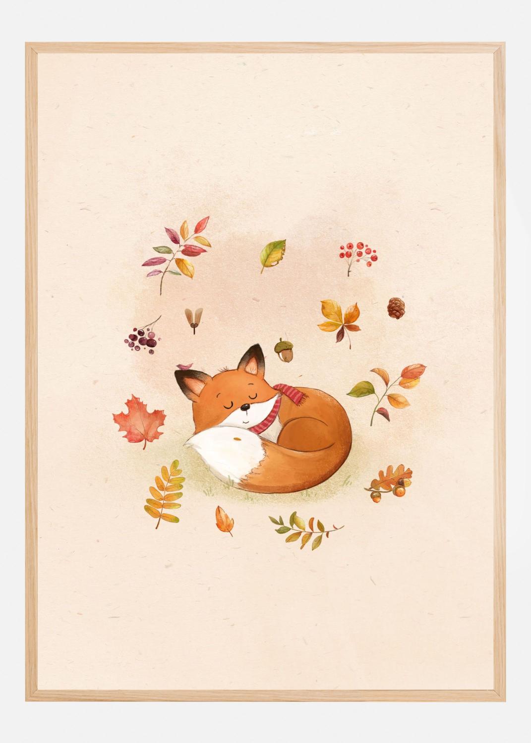 Product Image for Fox In Fall Foliage Poster (21x29.7 cm (A4))