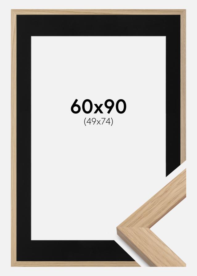Cadre Oak Wood 60x90 cm - Passe-partout Noir 50x75 cm