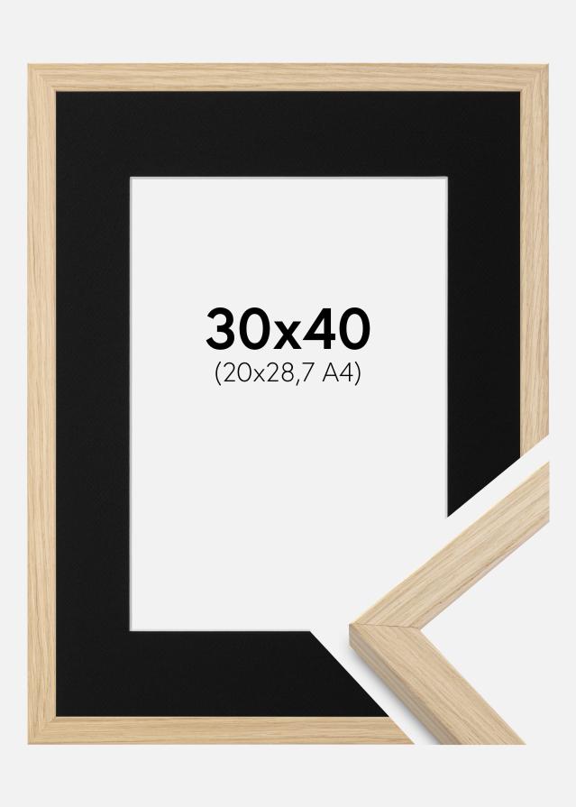 Cadre Grimsåker Chêne 30x40 cm - Passe-partout Noir 21x29,7 cm