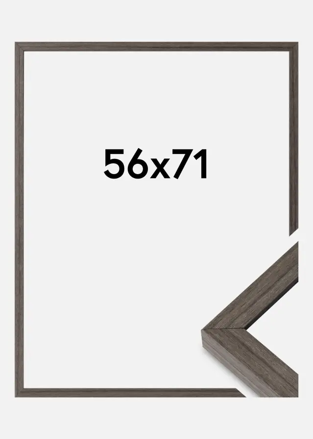 Cadre Hermes Verre acrylique Grey Oak 56x71 cm