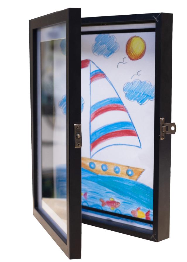 Cadre pour dessins Newbie Verre acrylique Noir A4