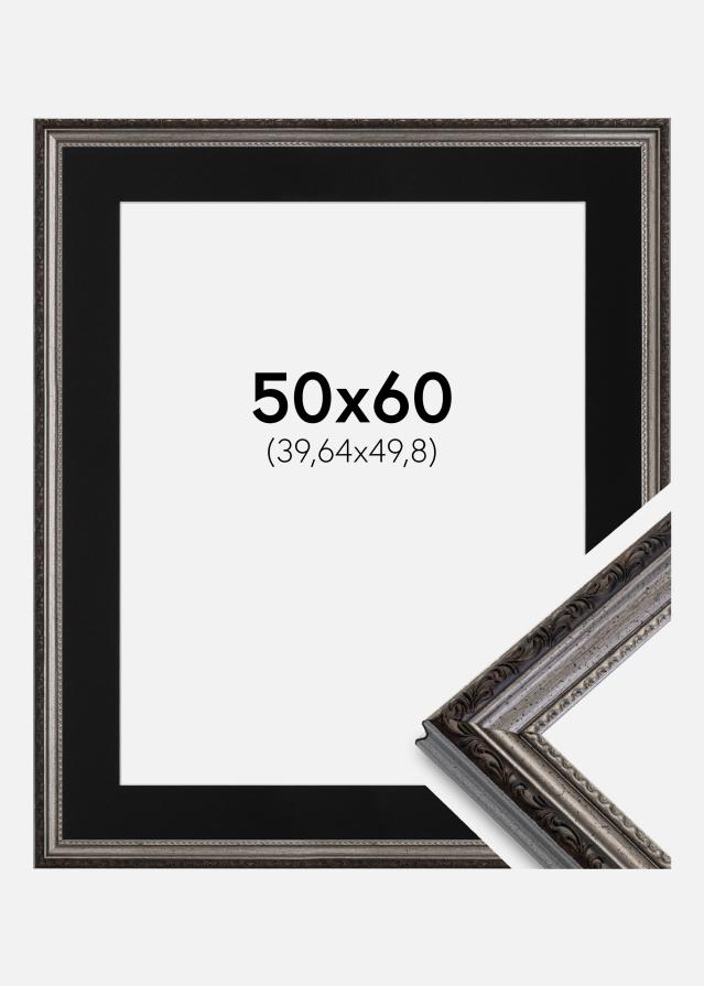 Cadre Abisko Argent 50x60 cm - Passe-partout Noir 16x20 pouces