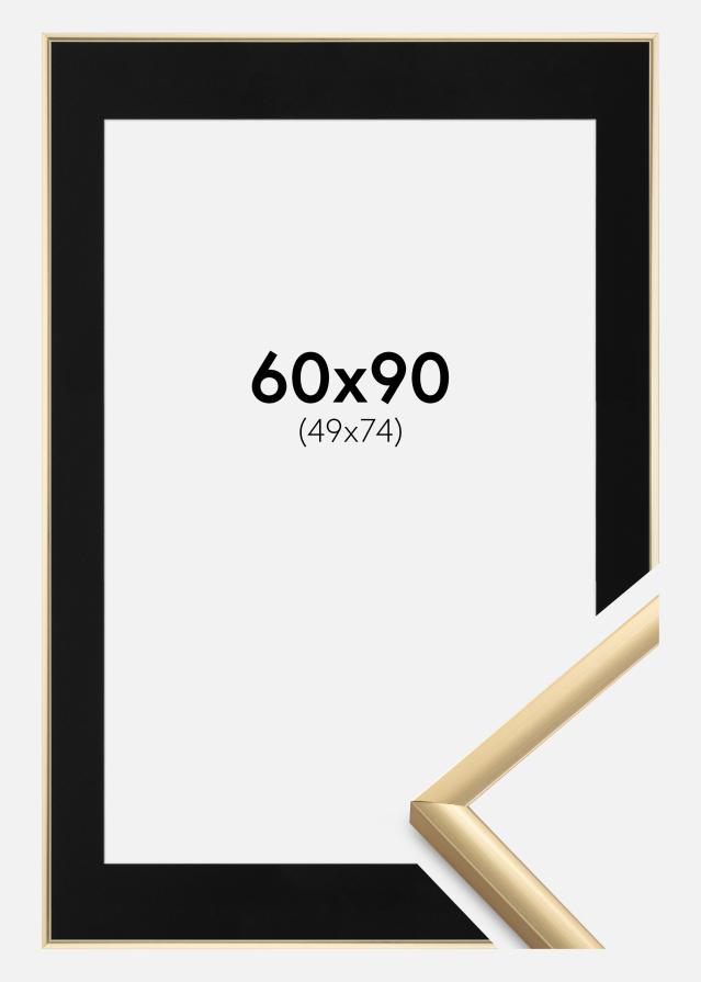 Cadre New Lifestyle Or 60x90 cm - Passe-partout Noir 50x75 cm