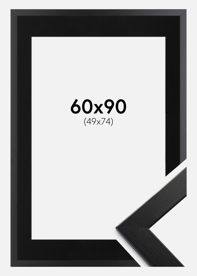 Cadre Trendline Noir 60x90 cm - Passe-partout Noir 50x75 cm