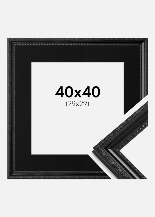 Cadre Abisko Noir 40x40 cm - Passe-partout Noir 30x30 cm