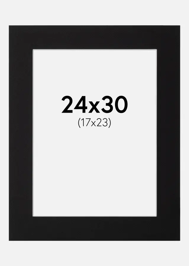 Passe-partout Canson Noir (noyau blanc) 24x30 cm (17x23)