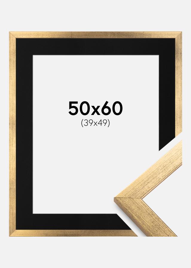 Cadre Stilren Or 50x60 cm - Passe-partout Noir 40x50 cm
