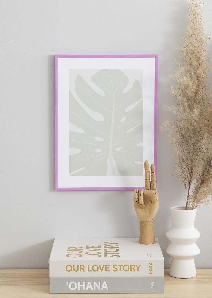 Cadre New Lifestyle Violet clair 50x70 cm - Passe-partout Blanc 40x60 cm