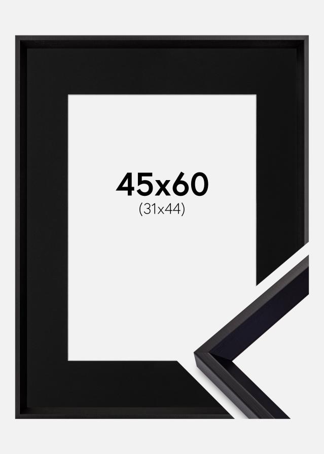 Cadre Globe Noir 45x60 cm - Passe-partout Noir 32x45 cm