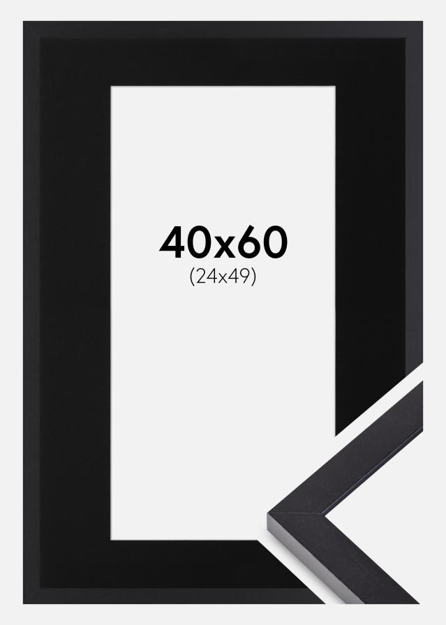 Cadre Selection Noir 40x60 cm - Passe-partout Noir 25x50 cm