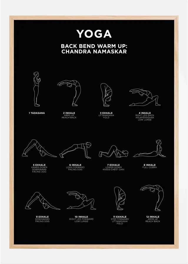 Back Bend - Warm Up - Black Poster