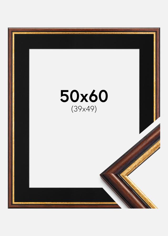Cadre Siljan Brun 50x60 cm - Passe-partout Noir 40x50 cm