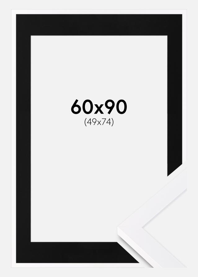 Cadre Selection Blanc 60x90 cm - Passe-partout Noir 50x75 cm