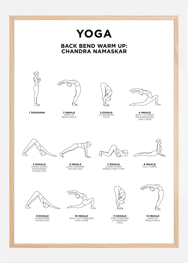 Back Bend - Warm Up - White Poster