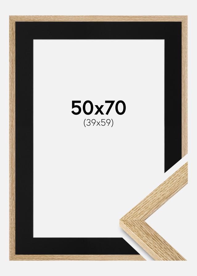 Cadre Selection Chêne 50x70 cm - Passe-partout Noir 40x60 cm
