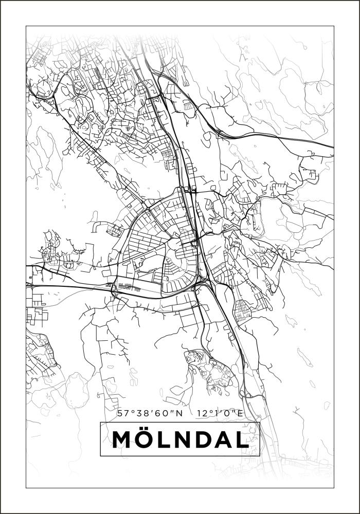 Map - Mölndal - White