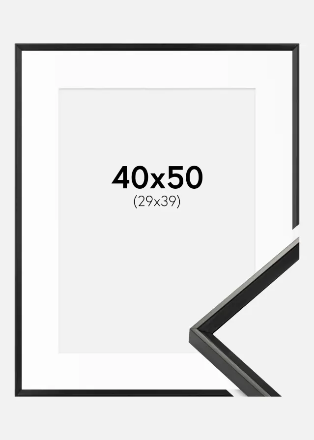 Cadre Desire Noir 40x50 cm - Passe-partout Blanc 30x40 cm