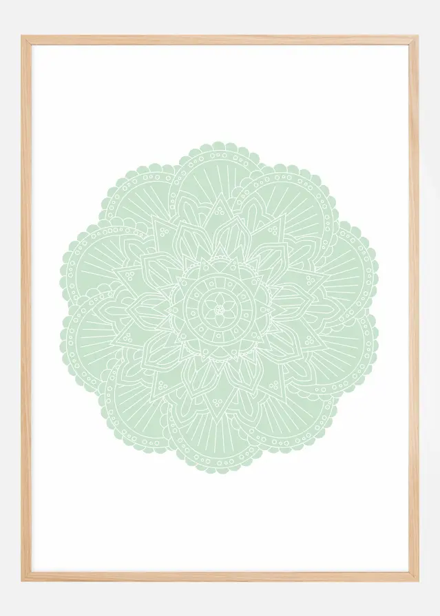 Abstract Green Mandala Poster