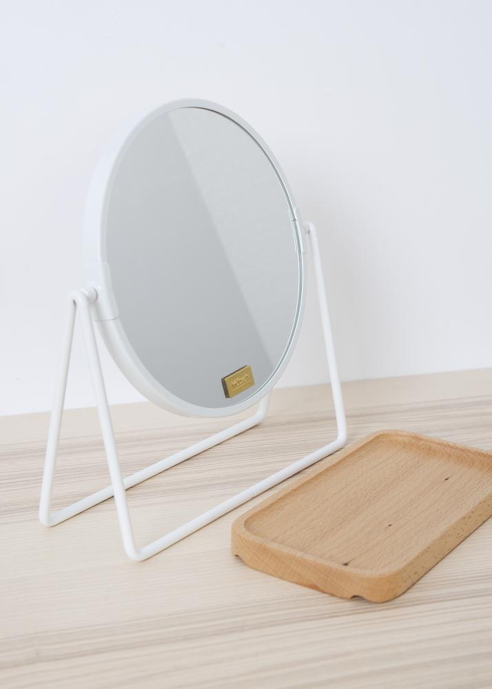 Miroir de table Tray Blanc 17 cm Ø