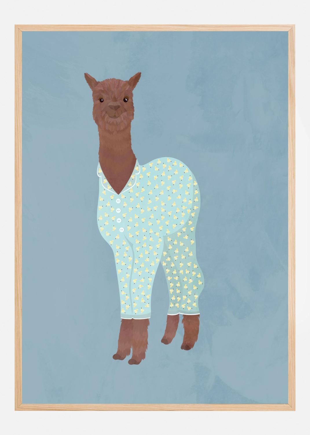 Product Image for Llama In Pjs Banana blue Poster (70x100 cm)