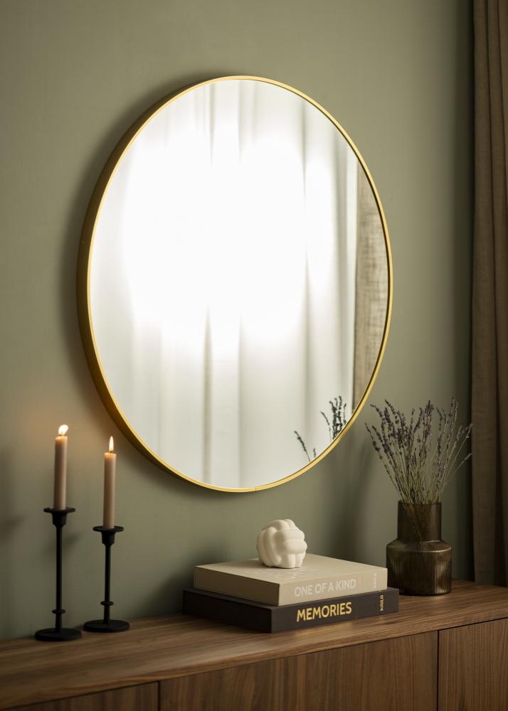 KAILA Miroir rond Edge Gold diamètre 90 cm