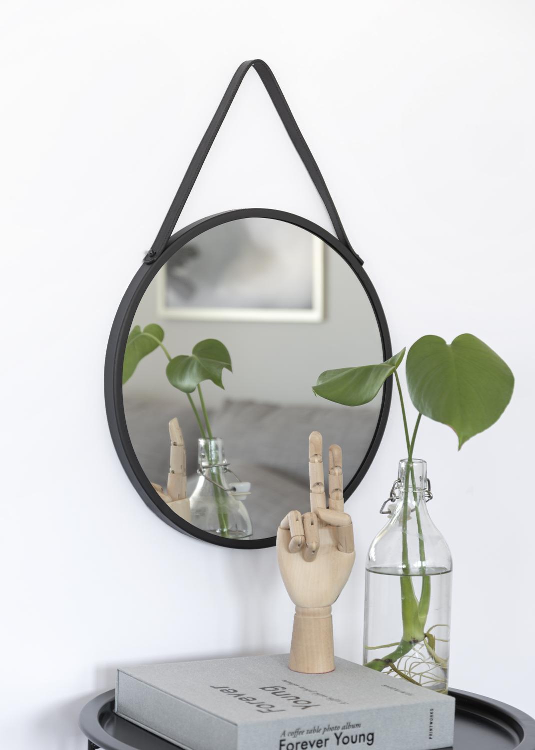 Product Image for Miroir Trapani Noir diamètre 38 cm