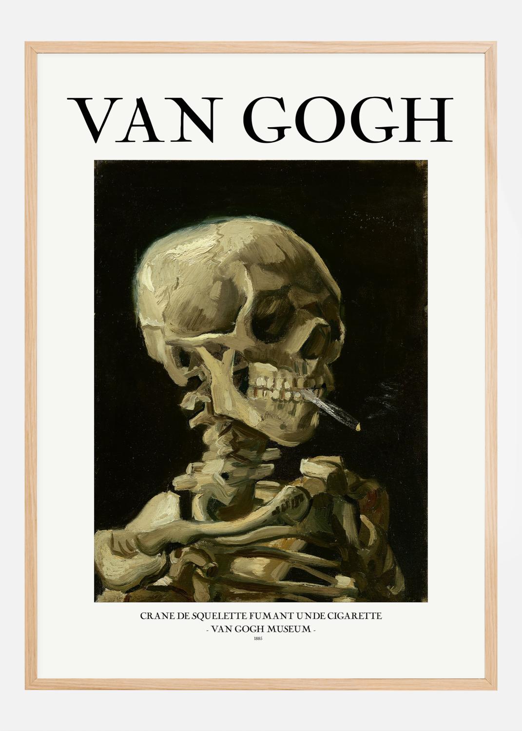 Product Image for VAN GOGH - Head of a skeleton with a burning cigarette Poster (21x29.7 cm (A4))